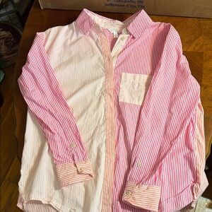 Time and Tru womens Striped Button Down Shirt